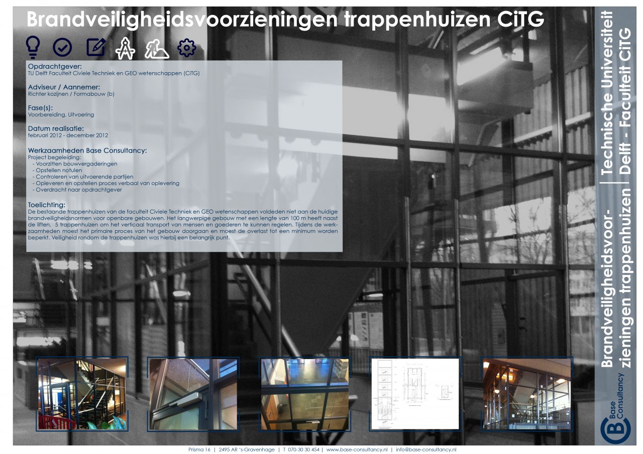 Brandveiligheidsvoorzieningen trappenhuizen TU Delft